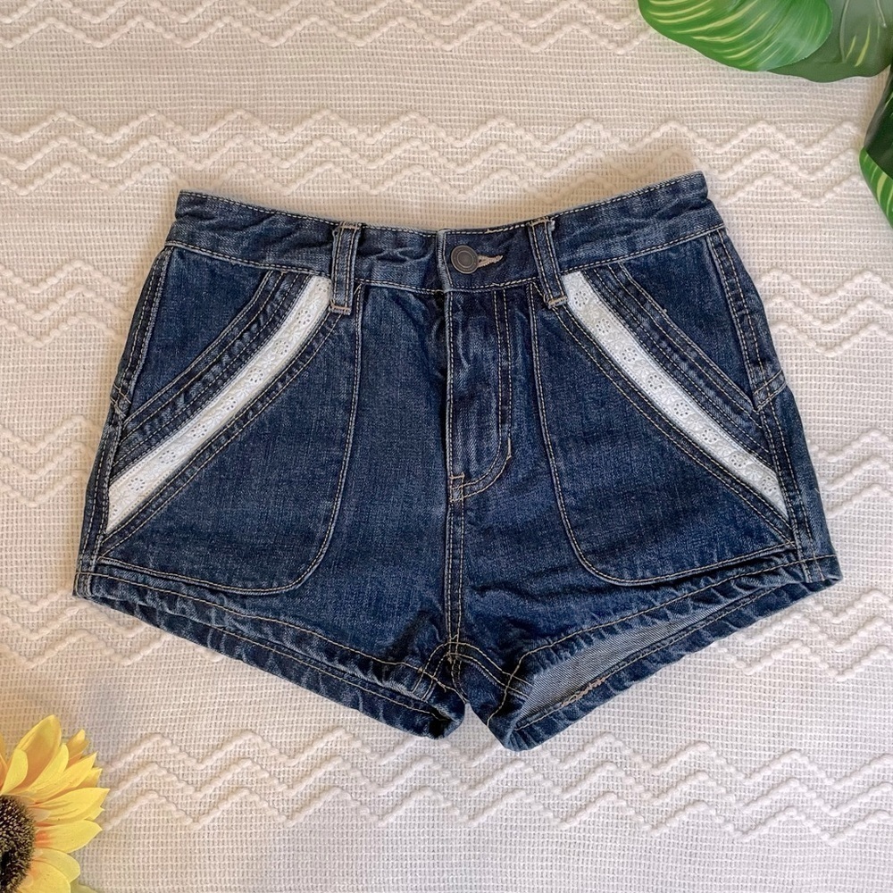 Free People Blue Denim Shorts